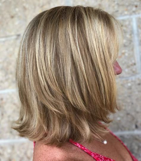 15 Youthful Medium-Length Hairstyles for Women Over 50 Medium Length Bob With Layers, Mid Length Hairstyles For Women Over 50, Medium Hairdos, Med Length Haircuts, Medium Layered Bob Haircuts, Medium Hairstyle, Medium Length Bobs, Foil Highlights, Layered Bob Haircuts