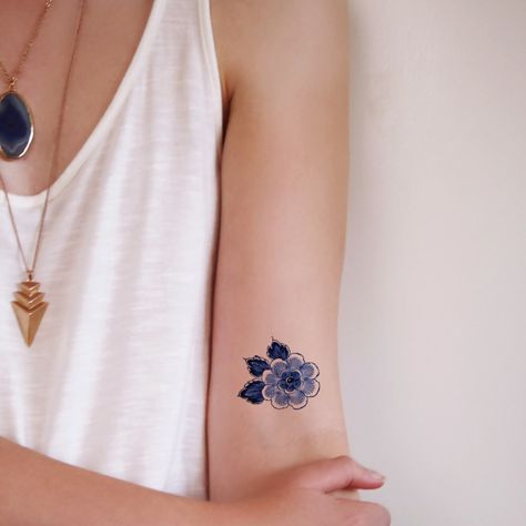 Female tattoos are as badass as they are classy, and it's never too late to get inked. Here, the best tattoo designs for grown-ass women Orchids Tattoo, Dutch Tattoo, Blue Flower Tattoos, Classy Tattoos For Women, 16 Tattoo, Handpoke Tattoo, Blue Tattoo, Small Tattoos Simple, Flowers Tattoo