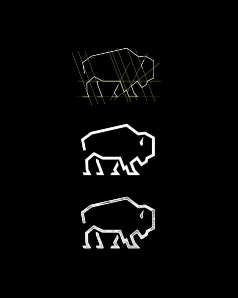 Bison Logo Design, Bison Outline, Sketching Lessons, Bison Tattoo, Buffalo Tattoo, Bison Logo, Graphic Design Gifts, Buffalo Logo, Buffalo Animal