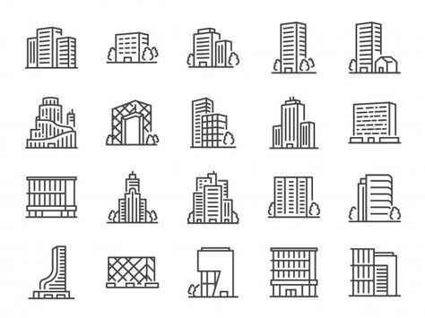 Skyscraper Structure, Vector Building, Building Icon, City Scape, Social Media Marketing Tools, Math Activities Preschool, Kids Story Books, Valentine Card, Icon Set Vector