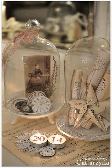 New Year Glass Dome Display Ideas, Glass Cloche Decor, Cloche Ideas, Glass Cloches, Cloche Decor, Bell Jars, Glass Bell Jar, Cloche Domes, Music Time