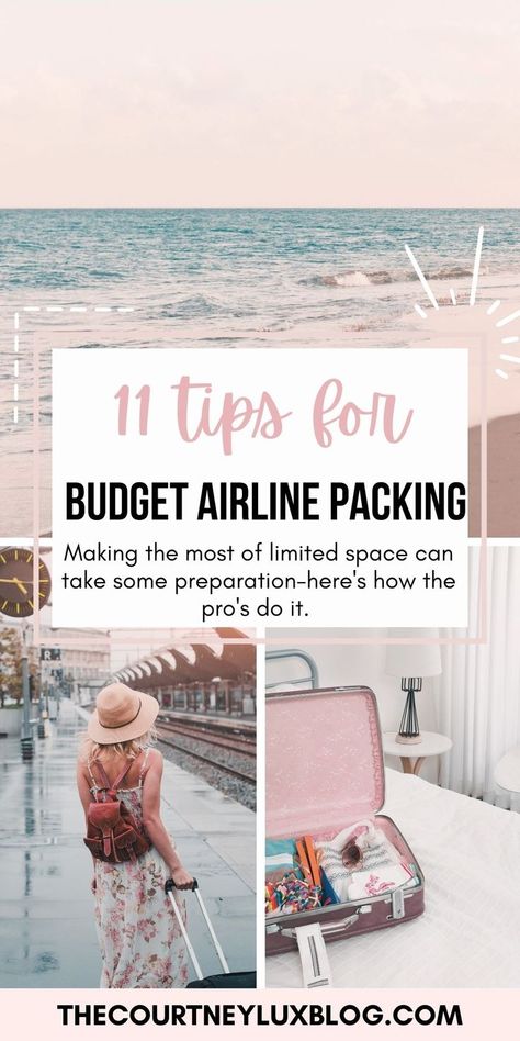 Making the most of limited space can take some preparation, so here's my list of 11 Essential Tips to Pack For Budget Airlines. Frontier Airlines, Spirit Airlines, Cheap Flights, Travel Itinerary, Budget Travel, Female Travel, Beach Trip, Girls Trip, The Queen