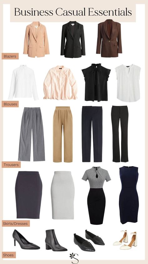 Business Casual Dress Code, Business Professional Outfits, Mode Tips, Business Attire Women, Capsule Wardrobe Work, Capsule Wardrobe Ideas, Business Outfits Women, Minimalist Capsule Wardrobe, Business Casual Outfits For Women