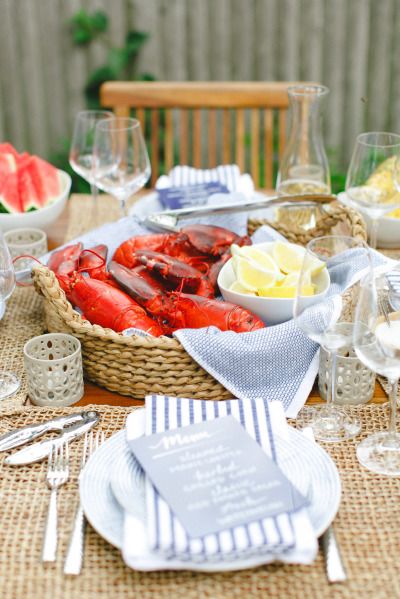 Lobster Bake Party, Lobster Party, Seafood Boil Party, Boiled Dinner, Seafood Party, Lobster Boil, Lobster Bake, Live Lobster, Backyard Bonfire