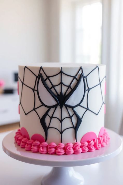 Planning a superhero-themed party? Look no further! Check out our curated list of 37 marvelous Spider-Man cake ideas to perfect the celebration of your favorite web-slinger. From colorful Spider-Gwen inspired treats to classic Spider-Man designs, there's a stylish cake for every little hero. Turn your dessert table into a true superhero classic that will wow your guests. With these fun design suggestions, your party will be unforgettable! Celebrate like a superhero with these striking Spider-Man cakes everyone will love. Girly Spiderman Cake, Spidy Birthday Cakes, Spider Gwen Birthday Cake, Ghost Spider Cake, Spidey And His Amazing Friends Cake, Spider Man Cupcakes, Spidey Cake, Colorful Spider, Man Cakes