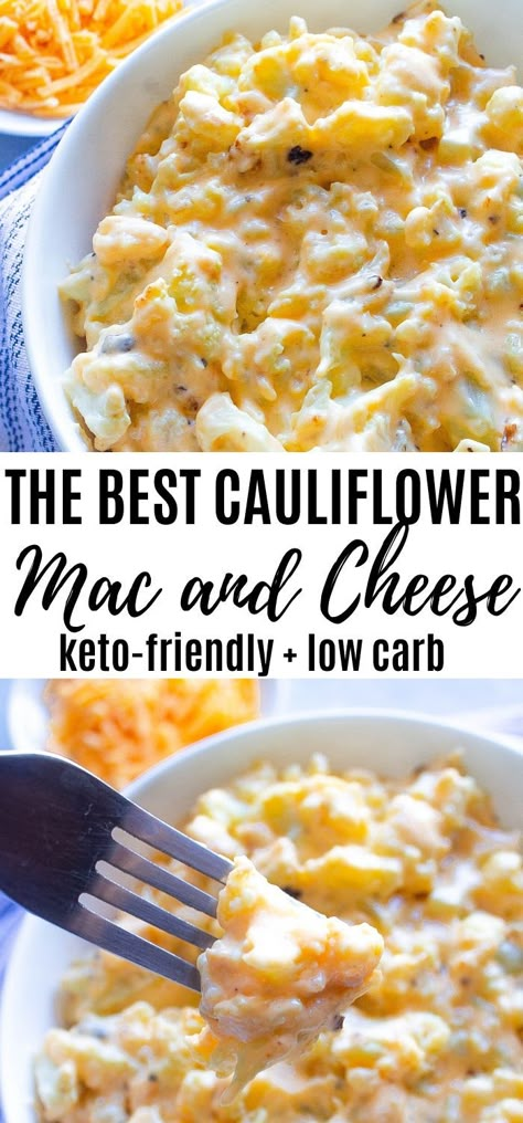 The Best Cauliflower, Keto Mac And Cheese, Work Dinner, Breakfast Low Carb, Cauliflower Mac And Cheese, Low Carb Recipe, Keto Side Dishes, Keto Cooking, Carb Meals