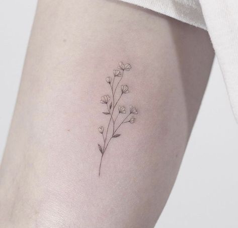 Gypsophila Tattoo, Baby Breath Tattoo, Breath Tattoo, Celtic Tattoo For Women, Friends Tattoo, Bouquet Tattoo, Taurus Tattoos, Small Flower Tattoos, Floral Tattoo Design