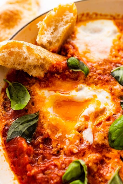 Best Italian Eggs in Purgatory Recipe Italian Egg Breakfast, Eggs In Purgatory Recipe, Italian Breakfast Recipes, Eggs In Purgatory, Italian Eggs, Egg Dish, Egg Breakfast, How To Cook Eggs, Egg Recipes