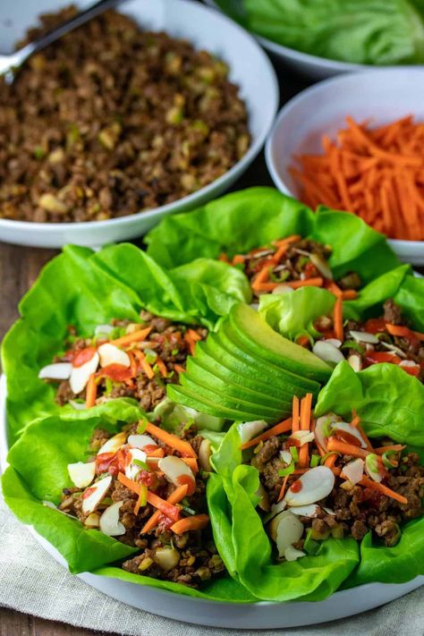 Tofu Lettuce Wraps Tofu Lettuce Wraps, Vegan Lettuce Wraps, Chili Garlic Paste, Vegan Beef, Living Better, Lettuce Wrap, Chili Garlic Sauce, Vegan Meal Prep, Vegan Kitchen