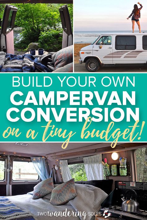 DIY Campervan Conversion on a Tiny Budget in Less Than 1 Week | Two Wandering Soles Van To Rv Conversion, Basic Van Conversion, Cheap Camper Van Conversion, Van Converted To Camper, Basic Camper Van Conversion, Simple Camper Van Conversion Diy, Conversion Van Camper, Converting Van To Camper, Van To Camper Conversion