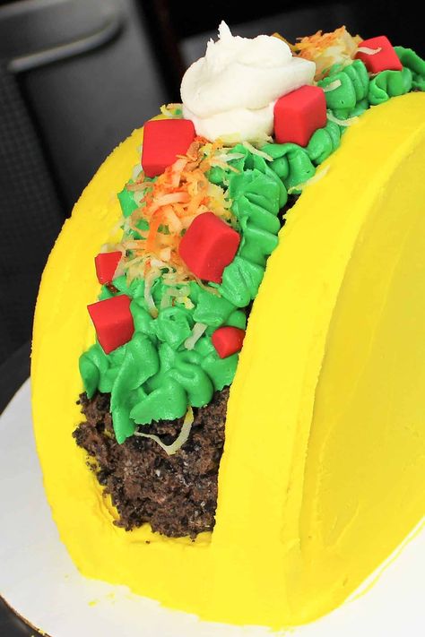 Buttermilk Cookies, Taco Cake, Campfire Cake, Burger Cake, Emoji Cake, Frosting Tips, Baking Cocoa, Easy Taco, Cake Easy