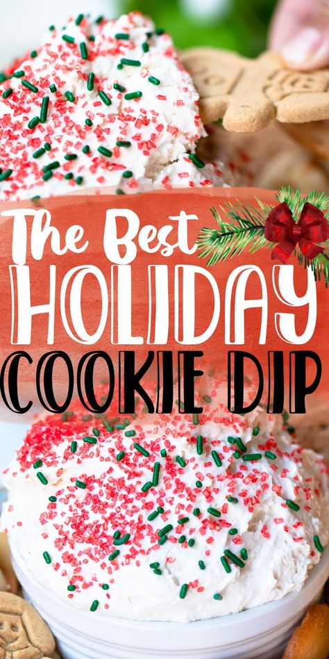 Christmas Cookie Dip, Christmas Cookie Dough Dip, Dairy Free Christmas Cookies, Cookie Dip, Holiday Dips, Cake Mix Cookie, Leave Cookies, Christmas Dip, Holiday Movie Night