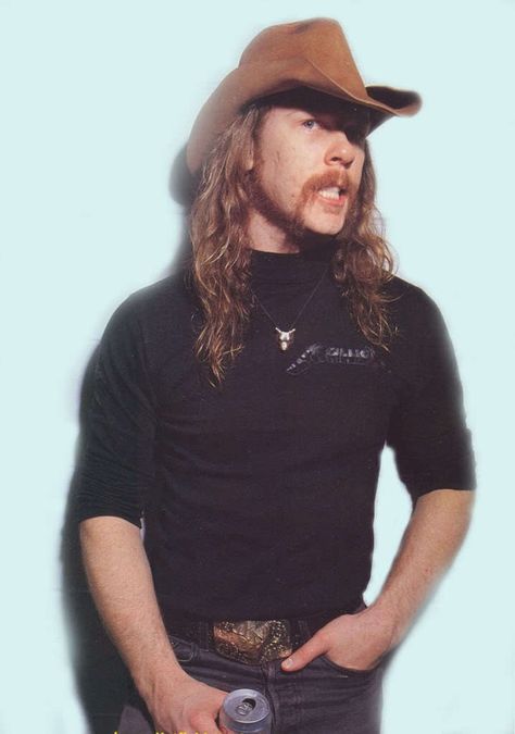 Cowboy james *_* Metallica Pictures, James Metallica, James 3, Kirk Hammett, Band Pictures, James Hetfield, Thrash Metal, Lead Singer, Cowboy Hat