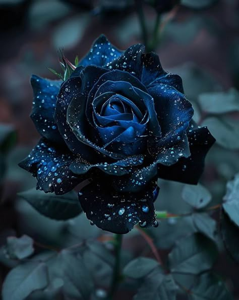 Dark Blue Roses, Pretty Flowers Pictures, Rose Flower Photos, Goth Garden, Dark Blue Flowers, Rare Roses, Rosé Aesthetic, Dark Flowers, Rose Pictures