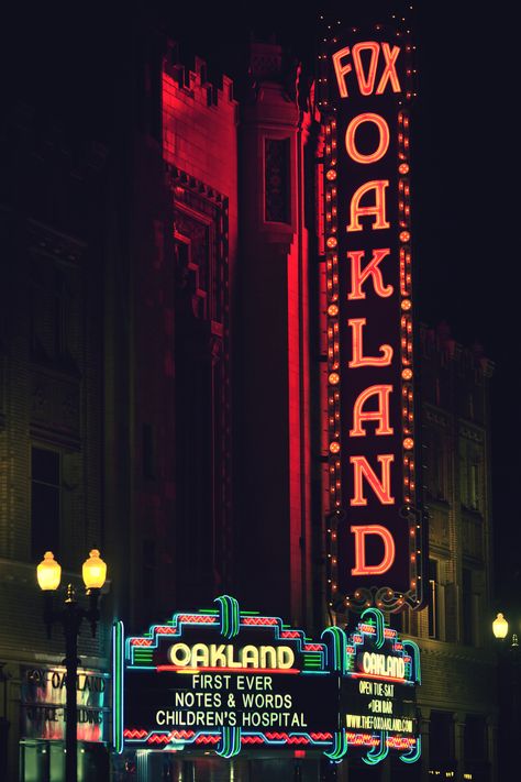 Oakland, California Arkansas Art, California Sign, Fox Theater, Fort Worth Stockyards, City Silhouette, Drive In Theater, Oakland California, Historic District, Fort Worth Texas