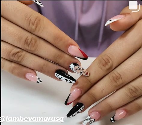 I LOVE NAILS Disney Nails 101 Dalmatians, 101 Dalmations, New Nails, Disney Nails, 101 Dalmatians, Nails Inspo, Dalmatian, Nail Inspo, Nails