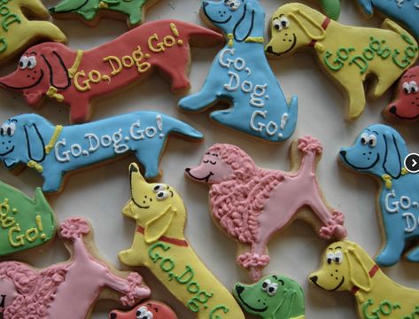 Birthday Dog Party ( A Go Dog Go themed party at Kidsquest Museum) - An Emerald City Life Insect Cookies, Special Cookies, Go Dog Go, Happy Birthday Minions, Dr Seuss Birthday Party, Minion Birthday Party, Birthday Dog, 2nd Birthday Party Themes, Cookie Company