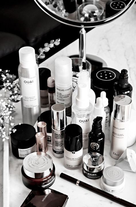 #beauty #skincare Black And White Luxury, Makeup Drugstore, Skincare For Combination Skin, Penyimpanan Makeup, Collection Makeup, Texturizing Spray, Luxury Makeup, Moisturizing Body Wash, Drugstore Makeup