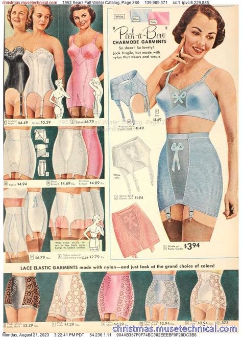 1940s Underclothes, Girdle 50s, 1950s Bra, 50s Lingerie, 1960s Lingerie, 1950s Lingerie, Vintage Girdle, 1950 Fashion, Ladies Day Dresses