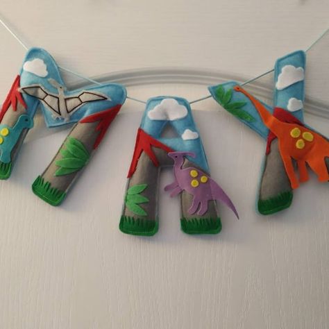 Dinosaur Felt Name Garland, Felt Name Banner, Name Bunting, Dinosaur Room Decor, Dinosaur Party Decoration, Photo Prop Nursery Birthday Gift - Etsy UK Felt Name Garland, Dinosaur Room Decor, Name Garland, Felt Name Banner, Name Bunting, Felt Name, Dinosaur Room, Felt Ideas, Name Banner