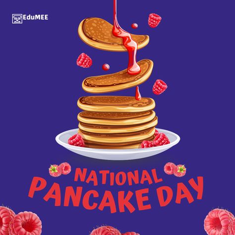 National Pancake Day, Happy Pancake Day, Happy National Day, Parents Love, Design Fonts, National Days, Pancake Day, Fluffy Pancakes, Graphic Design Fonts