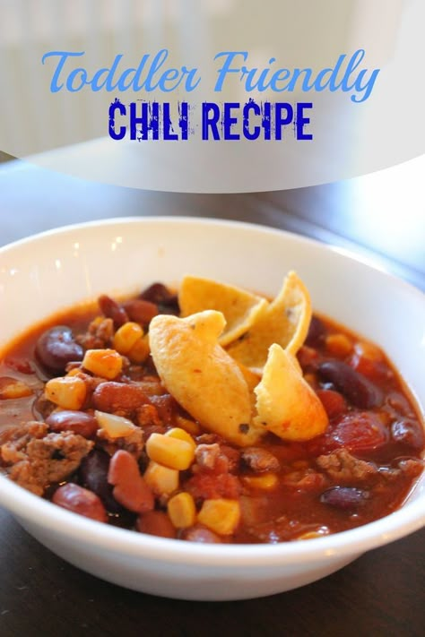 Kid Friendly Chili Recipe, Kid Friendly Chili, Nice Salad, Toddler Friendly Meals, Easy Toddler Meals, Toddler Recipes, Hot Spices, Crockpot Chili, Chilli Recipes