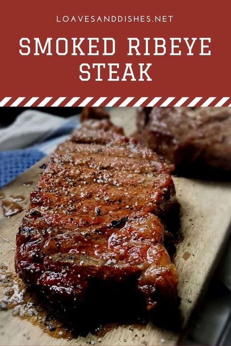 Steak On Smoker Grill, Steaks On The Smoker, Steak In Smoker, Steak On The Smoker, Smoker Steak Recipe, Pit Boss Steak Recipes, Smoked Rib Eye Steak, Smoked Steak Electric Smoker, Traeger Ribeye Steak