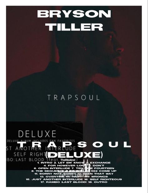 Bryson Tiller Poster, Printable Posters Wall Art, Bryson Tiller, Music Poster Ideas, Music Poster Design, Music Album Cover, Music Mood, Music Aesthetic, Music Design