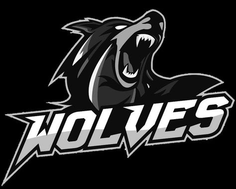 WOLVES LOGO Dark Sport Wolves, Gamers Logo, Wolfpack Logo, Wolves Logo Design, Wolves Football, Wolf Logo Graphics, Wolf Mascot Logo, Spartan Logo, Wolf Team