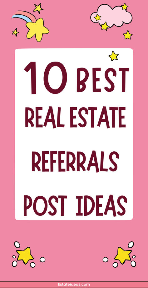 Real Estate Referrals Post Ideas Real Estate Referral Ideas, Unique Real Estate Marketing Ideas, Realtor Referral Marketing Ideas, Real Estate Referrals Quotes, Real Estate Referral Marketing, Real Estate Referrals, Real Estate Marketing Ideas, Advertisement Examples, Referral Marketing