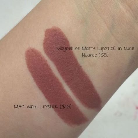 MAC Whirl Lipstick Dupes - All In The Blush Mac Whirl Lipstick, Maybelline Creamy Matte Lipstick, Whirl Lipstick, Maybelline Matte Lipstick, Mac Whirl, Maquillage On Fleek, Maybelline Lipstick, Linda Hallberg, Best Lipsticks