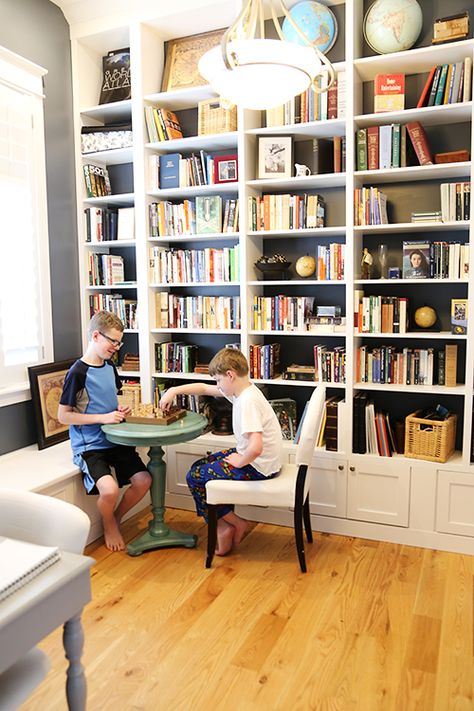 Library Bedroom Ideas, Dining Room Library, Book Rooms, Reading Nook Kids, Home Bookshelves, Library Bedroom, Lifestyle Blog Design, Learning And Growing, Library Inspiration