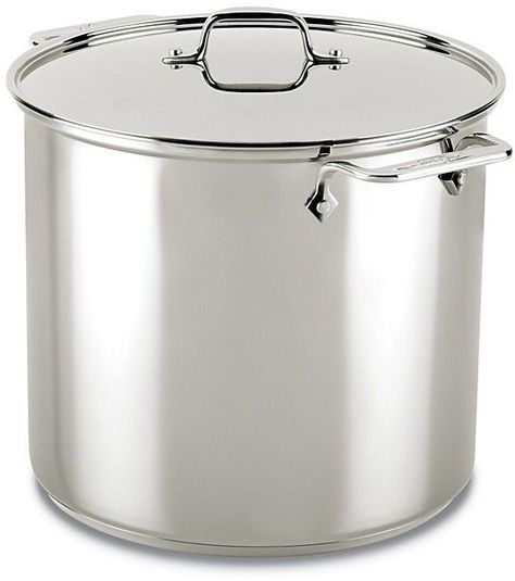 All-Clad Stainless Steel 16-Quart Stock Pot   Large family living size pot.  (afflink) Stainless Dishwasher, Best Cookware, Pasta Pot, Stock Pots, Stainless Steel Pot, Stainless Steel Dishwasher, Stainless Steel Cookware, Best Stocks, Nonstick Cookware