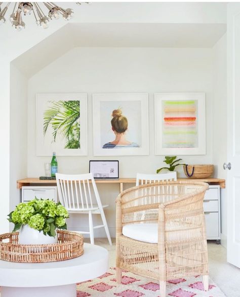 Beachy Office, Modern Coastal Interior Design, Unique Home Office, Coastal Office, Tropical Interior Design, Tropical Interior, Home Office Inspiration, Coastal Interiors Design, Dream Beach Houses