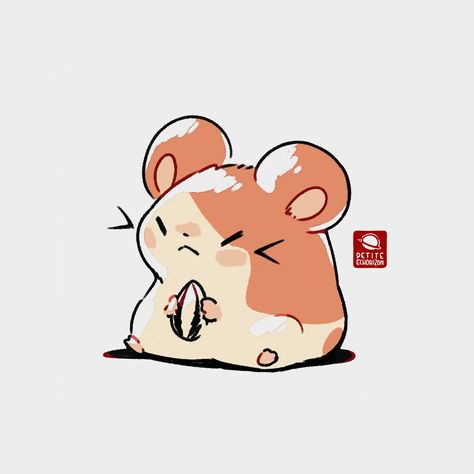 Hamster Drawing Cute, Hamster Character Design, Cute Hamster Drawing, Hamster Illustration, Hamster Drawing, Hamster Cartoon, Kawaii Mouse, Mouse Drawing, Pet Illustration