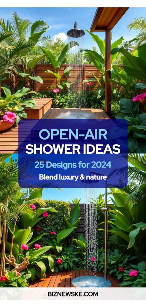 outdoor garden shower ideas Modern Outdoor Shower Ideas, Garden Shower Ideas, Spa Shower Ideas, Outside Shower Ideas, Outdoor Shower Ideas, Outside Showers, Pebble Floor, Farmhouse Shower, Outdoor Bathroom