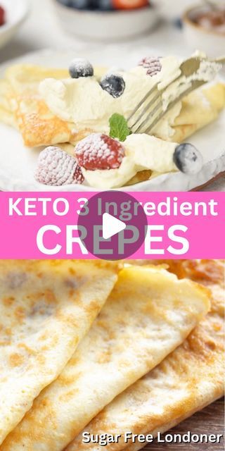 Katrin Nürnberger | Sugar Free Londoner on Instagram: "Friends, I have tried so many versions of keto crepes I have considered applying for a research grant. I put in all the work so you don't have to!
This is THE BEST and MOST DELICIOUS low carb crepe recipe you will ever try. These crepes are sturdy and extremely pliable, even after they cool down.
They come together in a flash, are high in fiber and protein, and you only need 3 ingredients to make them." Healthy Crepe Recipe, Healthy Crepe Recipes, Low Carb Crepe, Healthy Crepes, Crepe Recipe, High In Fiber, Instagram Friends, Crepe Recipes, Low Carb Breakfast