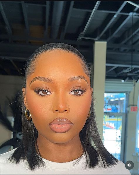 Uk Makeup Looks Black Women, Black Girls Makeup Looks, Flawless Face Makeup, Brown Girls Makeup, Soft Makeup Looks, Makeup For Black Skin, Barbie Makeup, Brown Skin Makeup, Soft Glam Makeup