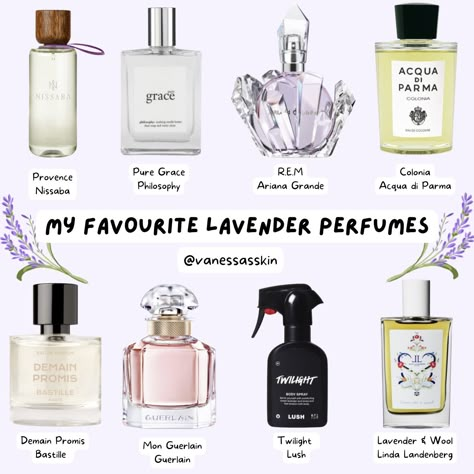 Best Lavender Perfume, How To Smell Like Lilac, Lavender Scent Aesthetic, How To Smell Like Lavender, Lavender Skin Care, Lavender Smell, Lilac Perfume, Lavender Products, Lavender Perfume