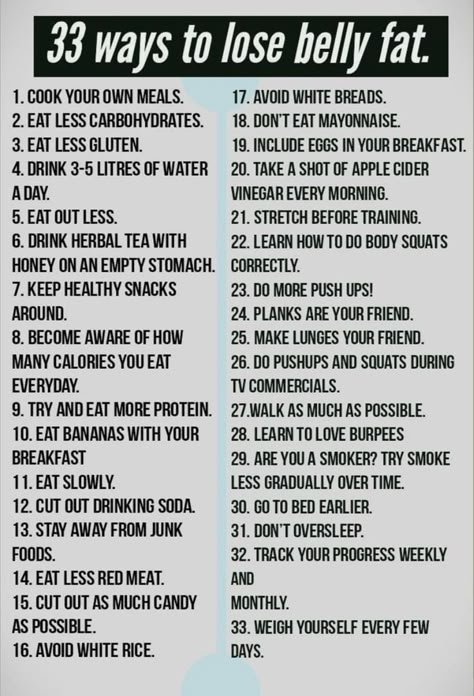 Here're 33 ways that will help you to lose belly fat. Body Squats, Stomach Fat, Keeping Healthy, How To Eat Less, Lose 20 Pounds, Stubborn Belly Fat, Lose Belly, Lose Belly Fat, Belly Fat