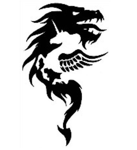 Dragon and Unicorn silhouette Dragon And Unicorn Drawing, Dragon And Unicorn Tattoo, Black Unicorn Tattoo, Dragon Unicorn Tattoo, Dark Unicorn Tattoo, Joel Tattoo, Heart Lock Tattoo, Dragon And Unicorn, Unicorn And Dragon