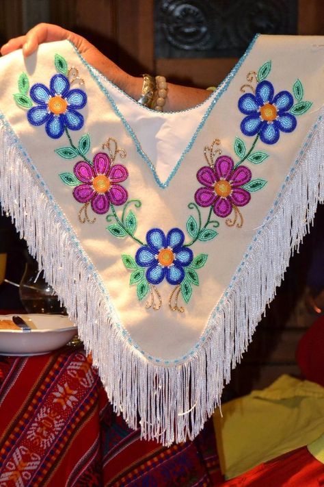 Floral Beading Patterns, Fancy Shawl Regalia, Grad Stoles, Indigenous Clothing, Beaded Clothing, Fancy Shawl, Magic Things, Indian Symbols, Beading Designs