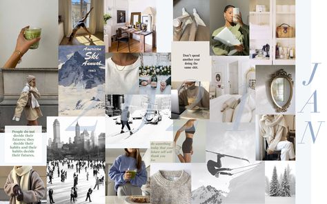 January Moodboard (Desktop Wallpaper!) Coquette Moodboard Wallpaper, January Desktop Wallpaper Aesthetic, Productive Laptop Wallpaper, Laptop Moodboard Wallpaper, Desktop Moodboard Wallpaper, January Aesthetic Wallpaper Laptop, Horizontal Moodboard, January Macbook Wallpaper, Desktop Moodboard