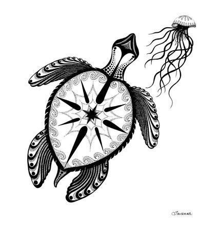 Turtle Compass Tattoo, Anchor Compass Tattoo, Turtle Tattoos, Anker Tattoo, Arm Band Tattoo, Turtle Tattoo, Turtle Love, Maori Tattoo, Skin Art