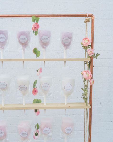 Los Angeles Cotton Candy Cart on Instagram: “Adding some romantic petals to our fluffy candy lollipop swing.🌸Did you know that we also have rose petal flavored cotton candy? A…” Cotton Candy Display Stand, Cotton Candy Display Ideas, Cotton Candy Holder, Cotton Candy Display, Cotton Candy Wall, Cotton Candy Stand, Cotton Candy Cart, White Library, Lollipop Display