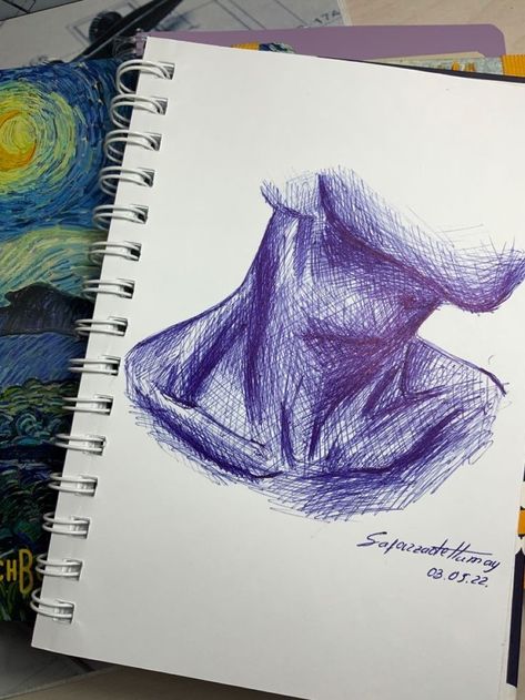 Cool Hand Art With Pen, Pen Sketching Ideas, Blue Pen Drawing, Biro Art, Ballpoint Pen Art, Pen Art Work, Blue Drawings, Pencil Sketch Images, Canvas Art Projects