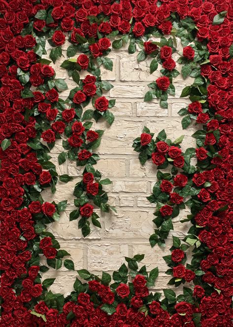 Rose Wall Garden, Garden Of Roses Aesthetic, Red Rose Garden Aesthetic, Roses On Wall, Rose Wall Wedding, Red Rose Background, Rose Flowers Drawing, Red Roses Aesthetic, Red Rose Wallpaper