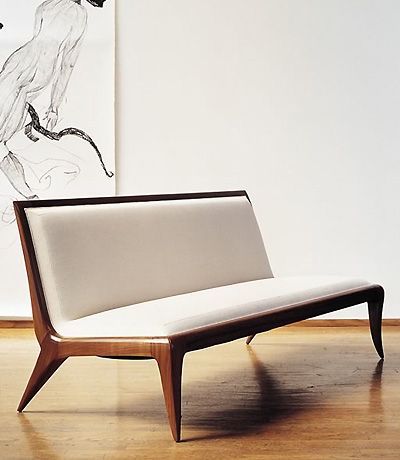 Paul Mathieu Havana Banquet Sofa Simple, Ralph Pucci, Sofa Design Wood, Table Picnic, Wooden Sofa Designs, Modern Sofa Living Room, Object Design, House Furniture Design, Wooden Sofa