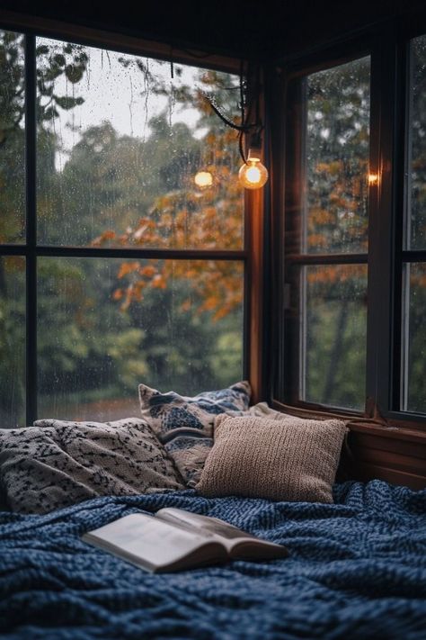 Cozy Dark Bedroom Aesthetic, Cozy Dark Bedroom, Aesthetic Rainy Day, Room Aesthetic Dark, Dark Bedroom Aesthetic, Moody Bedroom Decor, Dark And Moody Bedroom, Cozy Rainy Day, Intimate Space