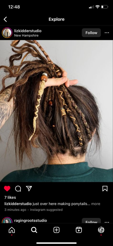 Peekaboo Extensions, Under Dreads Hair, Peek A Boo Dreadlocks, Peekaboo Dreadlocks, Dreads And Braids Together, Braid In Dreads, How To Style Partial Dreads, Partial Dread Extensions Short Hair, Partial Dreadlocks